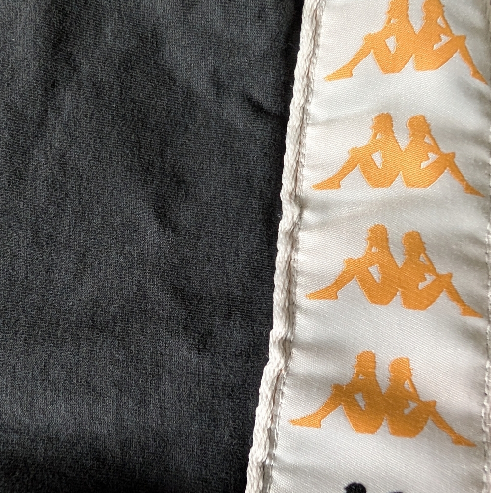 Kappa Authentic 222 Banda Logo Taped Sleeve Graphic Streetwear Shirt Black XXXL image 4